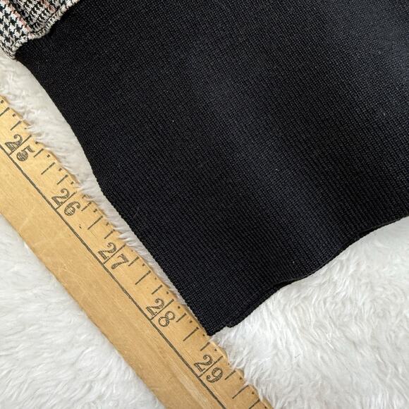 3.1 Phillip Lim Houndstooth Plaid Jogger Pants 10 Gray Black Stretch Wool Blend - Picture 5 of 16